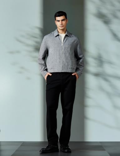 Image of Gap Men Solid Straight Fit Full Length Trousers