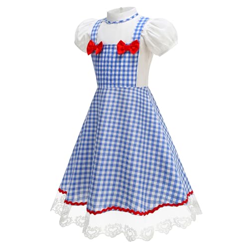 Disfraz de cuadros azules para niñas miniatura 2