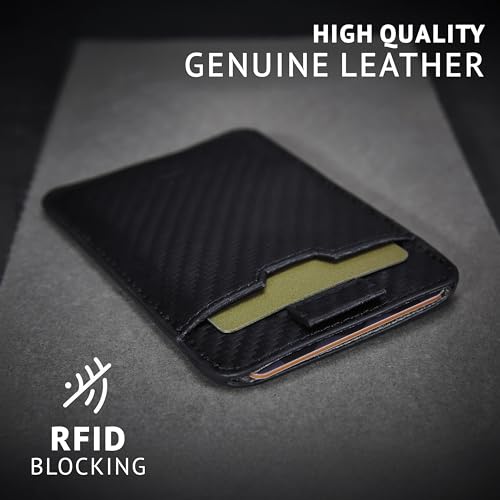 Image of Vaultskin CHELSEA Mens RFID Blocking Slim Leather Card Wallet - Minimalist Front Pocket Cardholder