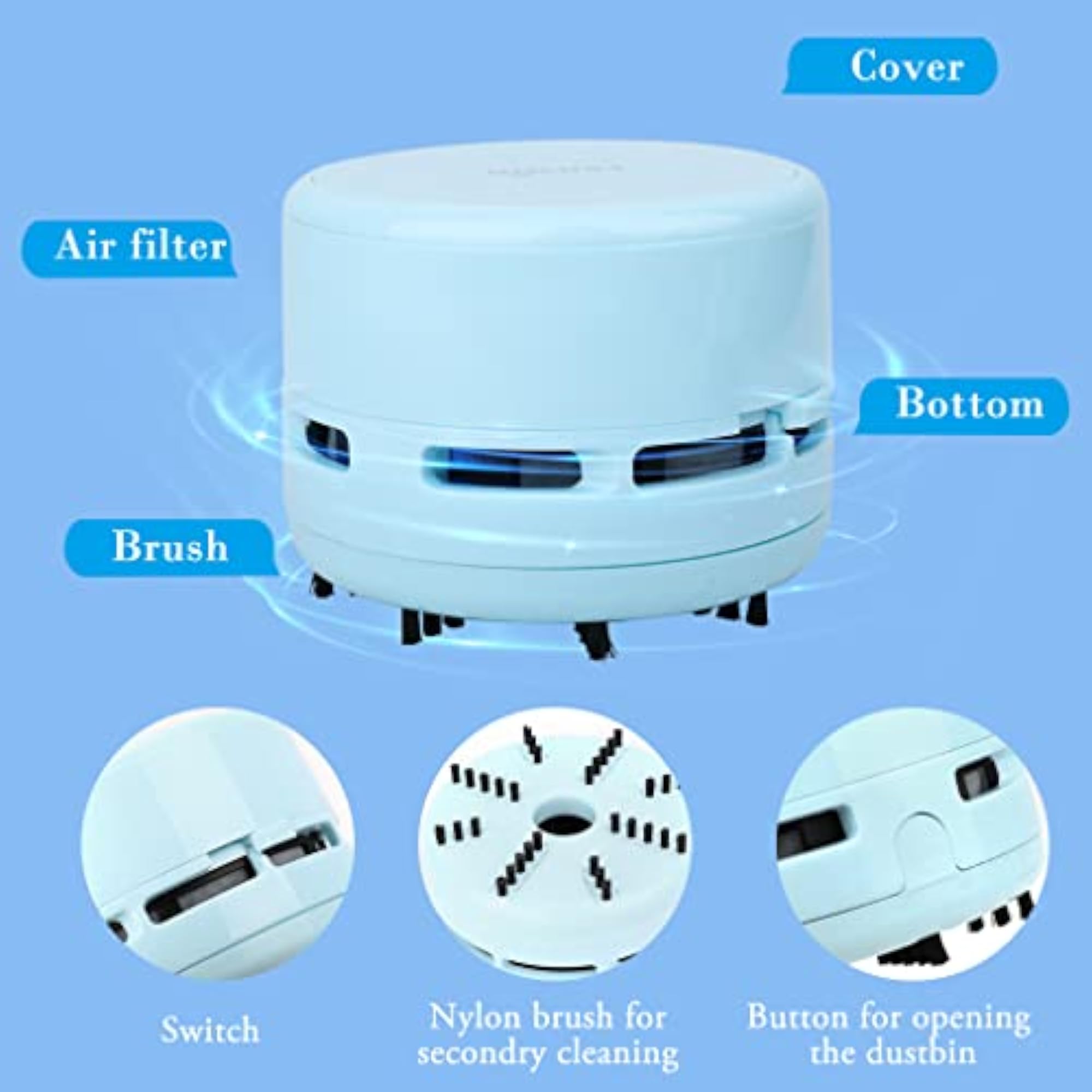 Desktop Mini Handheld Vacuum Cleaner for Dust