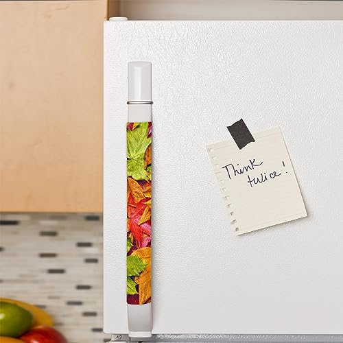 Image of Pardick Fall Autumn Refrigerator Door Handle Covers Set of 2Fall Maple Washable Fridge Dishwasher Mocrowave Oven Door Decor Handle Cover Keep Your Kitchen Appliance Holiday Decor