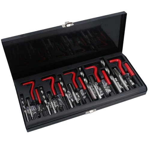 Kit de réparation de filetage helicoil pour réparer un pas de vis foiré en carrosserie M5-M12