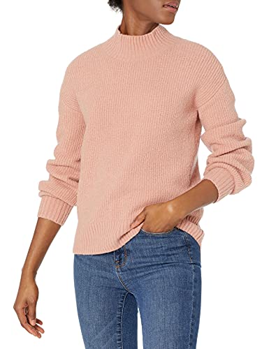 Amazon Brand - Goodthreads Women s Boucle Shaker Stitch Balloon-Sleeve Sweater, Dusty Pink, XX-Large