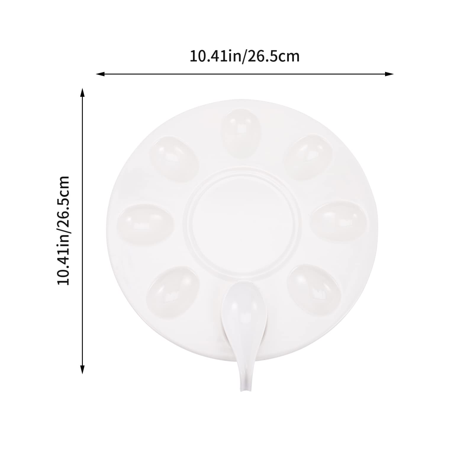 Hemoton White Serving Tray Shrimp Paste Spoons and Scratch-Resistant for Dining