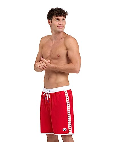 Bermudas ARENA Icônes rouge et blanc pour homme en taille L