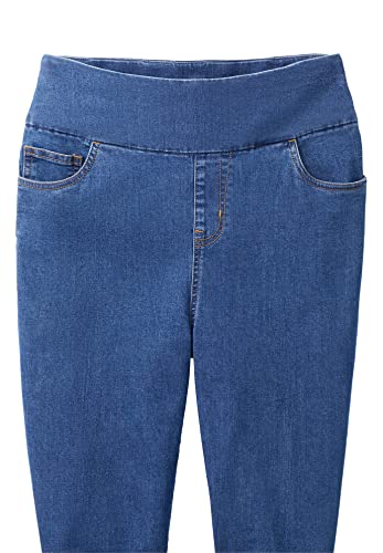 Woman Within Plus Size Flex-Fit Pull-On Denim Capri4