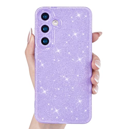 Coque Samsung S23 Plus paillettes violette Svanove en silicone
