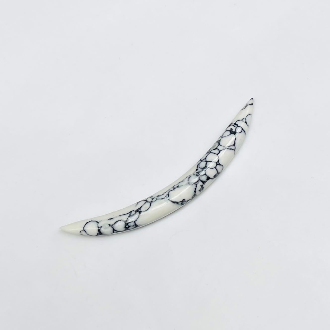 Uni Craft Howlite Crystal Curved Septum Tusk Gauges, Size 12g to 1/2", Wholesale Available