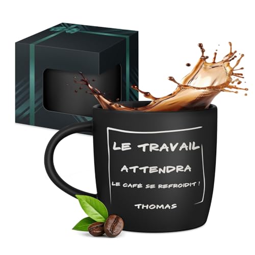 Maverton Mug personnalisable pour hommes - 400ml Tasse à Café Gravée avec Prénom et Texte - Mug Humour pour frère - ami - idée cadeau anniversaire - Noël - Bureau...