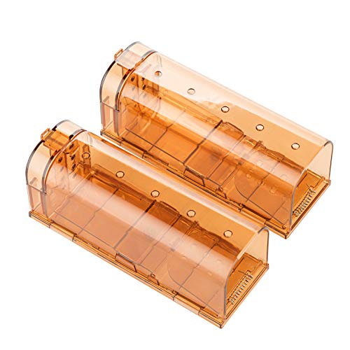 HumaneCritterTrap 2 Pack Humane Mouse Traps Pet & Child Safe Mouse Traps Catch
