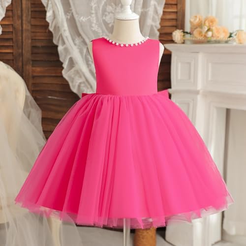 TTYAOVO Flower Girl Dress Backless Wedding Party Tulle Dresses2