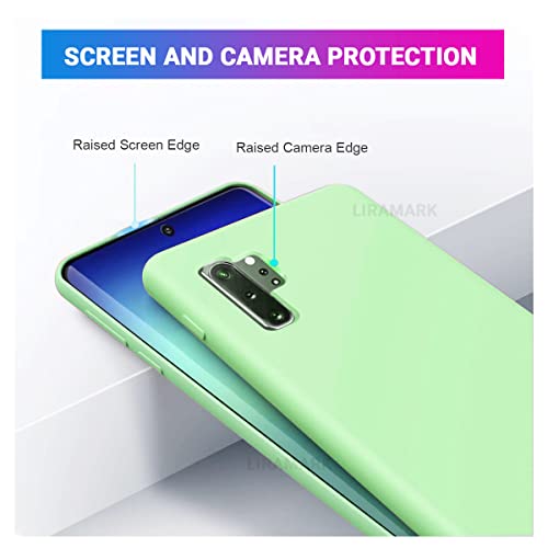 Image of LIRAMARK Liquid Silicone Soft Back Cover Case for Samsung Galaxy Note 10 Plus /Note 10+ (Mint Green)