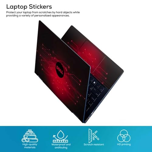 Image of Galaxsia DL239 Top+Wrist Pad Vinyl Laptop Skin /Sticker /Cover for 15 to 15.6 Inches Laptops Laminated-Removable-HD Quality Compatible for Dell-(15x10 Inches)