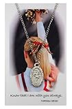 Girls St. Christopher Cheerleading Medal with Prayer Card