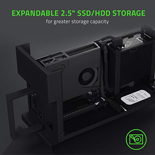 Razer Tomahawk Gaming Desktop (H1/i9-9980HK/16GB DDR4/512GB+2TB/750W): Small Form Factor, Modular Design with Tool-Less Sled System, Full-Sized GPU Support, Expandable 2.5" SSD/HDD Storage, Black - Image 6