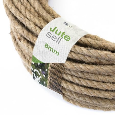 Rope made of natural jute shaft wire and washers connection. โ image 1
