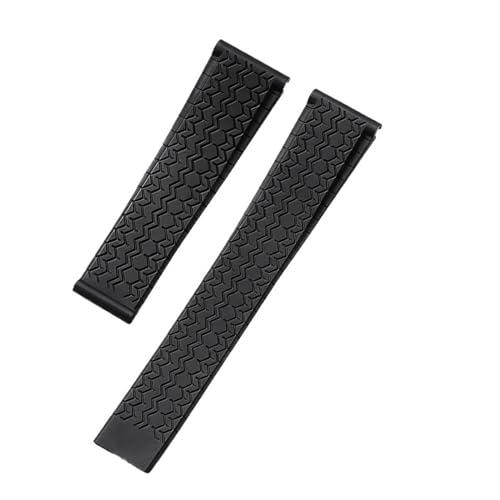 Bracelet de montre de minuterie compatible avec boucle TAG Heuer en caoutchouc silicone