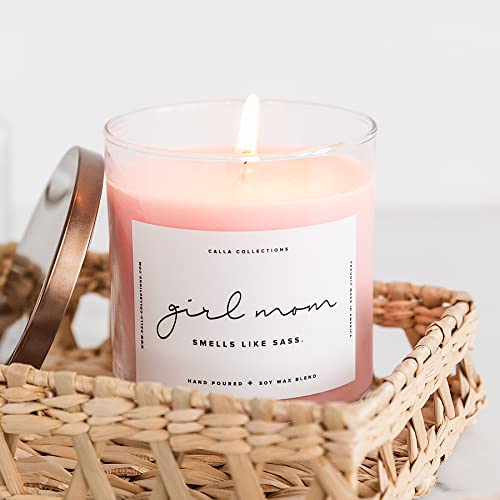 Girl Mom Candle | Lavender Scented, Smells Like Sass, Soy Inspirational For Mothers, Perfect For Home, Work, Mother's Day, Shower Gift, 9Oz Clear Jar, 75 Hour Burn Time, Hand Poured In The Usa #TOP1