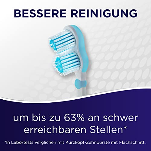 Dr.BEST Polimed Kurzkopf-Zahnbürste, Mittel (1 Stück), für eine bis zu 63% bessere Reinigungsleistung an schwer erreichbaren Stellen*, Verschiedene Farben – Bild 4