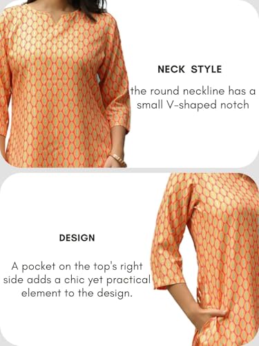 Image of GRECIILOOKS Co-ord Set for Women Stylish | Kurtis | Anarkali Viscose Printed Kurta & Straight Pant Sets | Festive Ethnic Indian Traditional Outfit for Functions & Puja | 3 /4 Half Sleeve