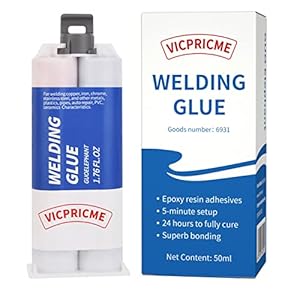 VICPRICME Metal Glue, 1.76oz 2 Part Liquid Metal Welding Epoxy Glue, Marine Filler Repair Putty, High-Temperature…