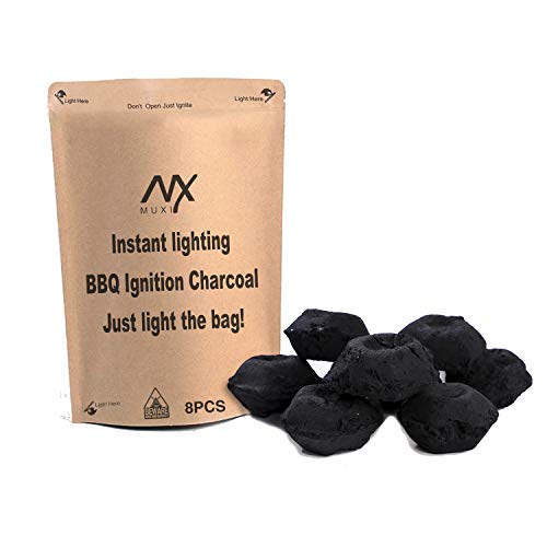 MUXI Portable Grilling Charcoal Briquettes, 3 Seconds to Light, Easy Light Charcoal Bag Starter for BBQ Smoker Grills, Make BBQ Easy for Everyone