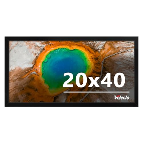 Veleclo 20x40 Picture Frame for Wall Display 20x40 Black Picture Frame with Shatter Resistant Plexiglass Stable and Sturdy 20 x 40 Poster Frame for Wall Display Handpicked Gift Collection 1 Pack