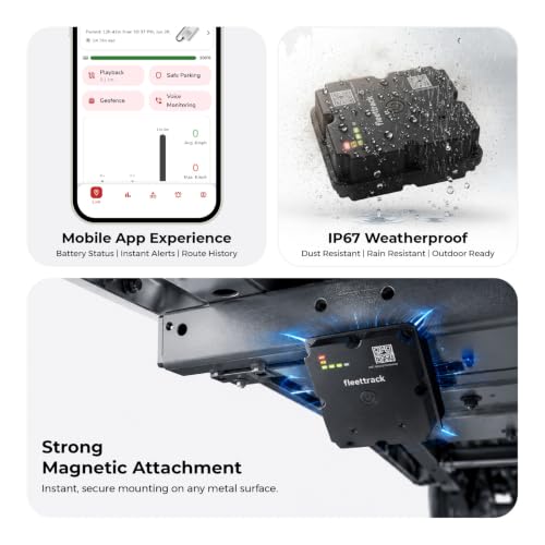 Image of Fleettrack Ultra Pro 4G Wireless GPS Tracker | 7500mAh Rechargeable Battery | Magnetic | IP67 Waterproof | Real-Time Live Tracking for Cars, Bikes, Trucks, Assets, Luggage & Pets| Android & iOS