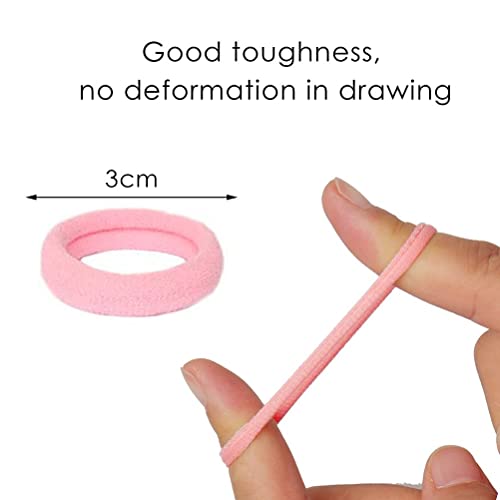 200Pcs Baby Elastics Hair Ties, Candy Color Seamless girls hairbands - Image 3