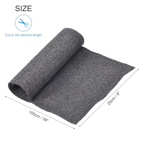 Image of MECCANIXITY 39 inch Elastic Cuffs Ribbed Trims Cotton Fabric Knit Rib Stretch Tape Cuff Sleeve Waistband for Sewing, 8 inch Wide Dark Grey