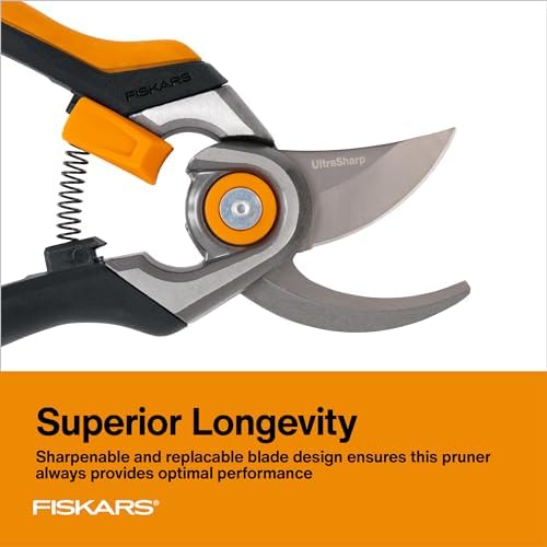 Fiskars Bypass Pruning Shears, 1-Inch Cut Capacity Softgrip Pruner, Forged Steel Replaceable Blade Stays Sharp Through Heavy Use with Rust Resistant, Low-Friction Coating - Thumbnail 5