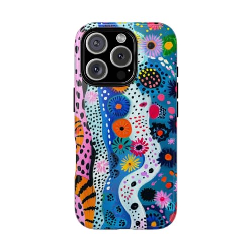 Coque iPhone 16 Pro motif floral abstrait une finition brillante d'exception