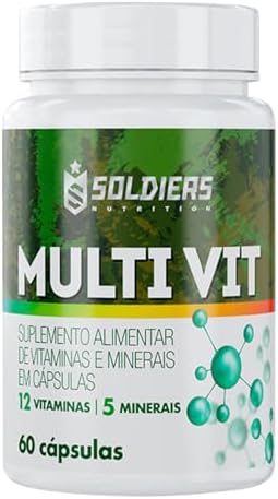 Soldiers Nutrition, Multivitamínico 60 Caps - 5 Minerais - 13 Vitaminas - Soldiers Nutrition