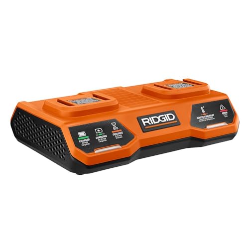 Image of RIDGID 18V Dual Port Simultaneous Charge (Renewed), ORANGE