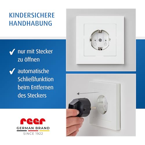 Foto von Reer, SteckdosenSchutz schraubbar das Original vom Erfinder, weiß, 20 Stück (1er Pack)