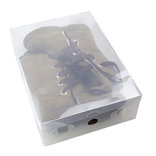 Boîtes à chaussures pliables avec trous d'aération : lot de 20 modules transparents