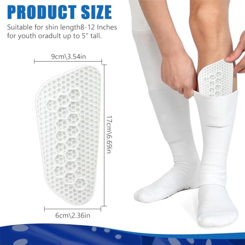 Image of PROBEROS Shin Guard 2 Pcs Silicone Honeycomb Pads for Football
