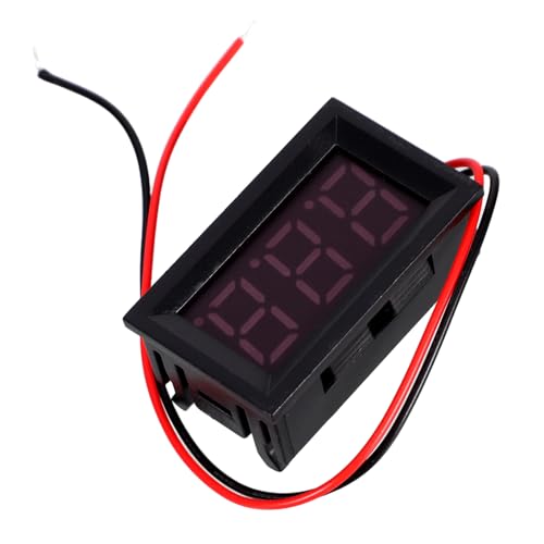 SHINEOFI 2 Instrumentos De Medición Electrónicos Voltímetro Digital Medidor De Voltaje Monitor De Panel Mini Voltímetro Para Uso Industrial Prueba De Voltaje Digital Plástico Negro