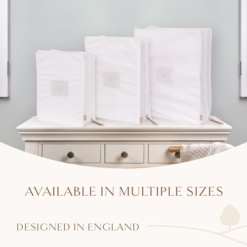Hayden Hill AHH01301 Luxury Organic Cotton Sweater & Blanket Storage Bag - 20 Inch Fits 9 Cashmere Sweaters Or 2 Blankets - Moth Proof Garment Bag thumb #7