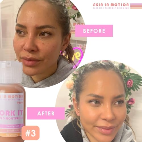 Skin in Motion | Work It Sweatproof Tinted Moisturiser | Shade: Dark | Buildable Hydrating Skin Tint | Everyday Use | Lightweight Anti-Redness Tinted Moisturiser & Sweatproof Foundation Alternative - Image 4