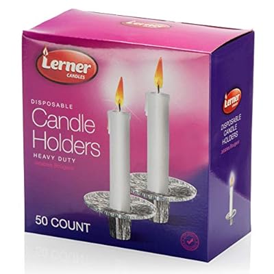 Aluminum Disposable Candle Holders For Taper Candles / 50 Pack Heavy Duty