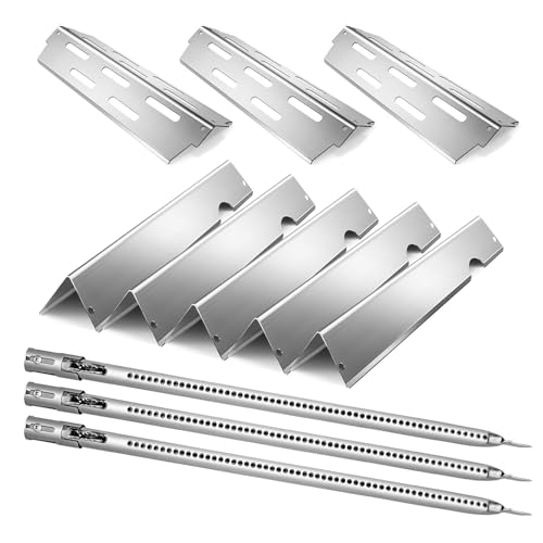 RESTTIME Genesis ii Flavorizer Bars 66795 Heat Deflector 66685 for Weber Gs4 Grill Parts, Replacement for Weber Genesis II E-310 Parts & S-310 (Stainless Steel, for Bars & Deflector-S+A491-3)