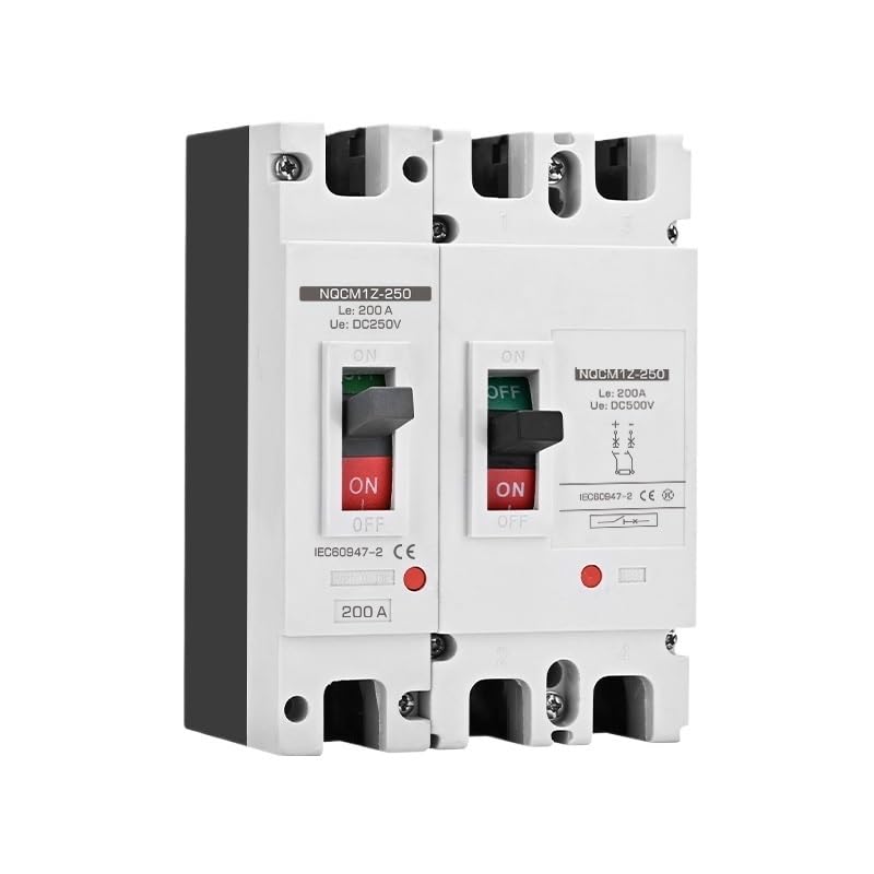 Wyłącznik automatyczny MCCB DC 250 V/500 V/750 V/1000 V, ochrona przed zwarciem do instalacji fotowoltaicznej, wyłącznik akumulatora 150 A, 200 A, 300 A, 400 A (4P DC1000 V, 400 A)