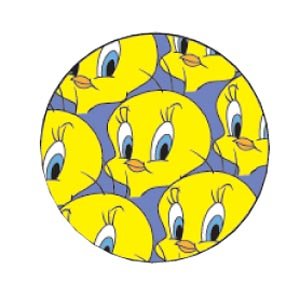 Derma Sciences 1074737 Looney Tunes Bandage, Twenty Spot, 7/8" Diameter Pack of 2400