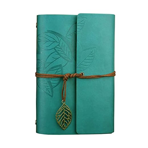 NectaRoy Retro Vintage Ubierta de Cuero de la PU Cuaderno Agenda Bloc Libro Cuaderno en Blanco Revista de Notas Patrón de Hojas Revista Diario Timón de Cuerda, Notebook Libreta Mano Escrito Viaje