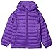 Amazon Essentials Girls' Lightweight Water-Resistant Packable Hooded Puffer Jacket Chaqueta, Morado (Dark Purple), Large