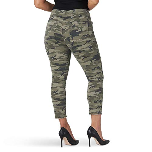 Denim Rx Fever Stretch Crop Capri Jean, Delirious-Green Camo, 14 #TOP5