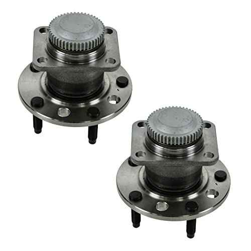 Image of TRQ Front Driver and Passenger Side Wheel Bearing and Hub Assembly Set 2 Piece Compatible with 1984-1990 Chevrolet Corvette