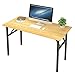sogesfurniture Mesa Escritorio Plegable,120x60 cm Mesa de Ordenador Escritorio de Computadora Mesa de Estudio Mesa de Trabajo Plegable para Hogar Oficina, Teca&Negro BHEU-LP-AC5YB-120