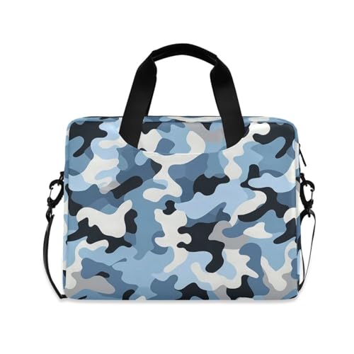 Funda para laptop portátil 15.6" azul camuflaje